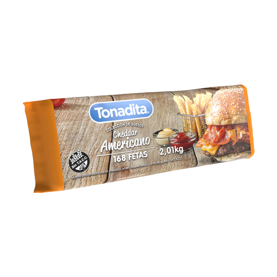 CHEDDAR FETAS TONADITA AMERICANO X 168 Un.