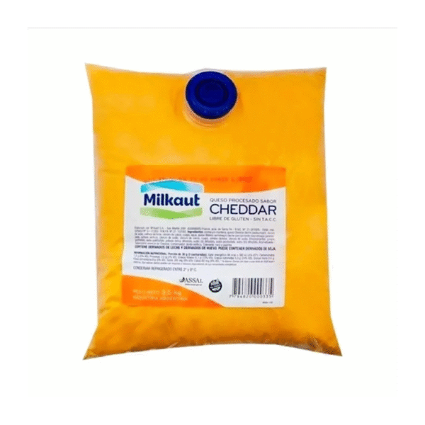 CHEDDAR PASTA 3.5KG MILKAUT x 2 un