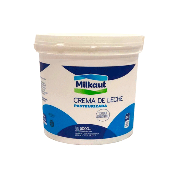 CREMA DE LECHE AL 44% X 5LTS MILKAUT x 1 un