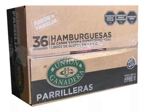HAMBURGUESA PARRILLERA x120gr Union Ganadera 36u