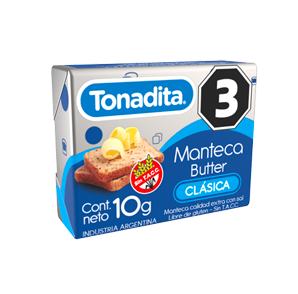MANTECA INDIVIDUAL TONADITA	x 300 UN.